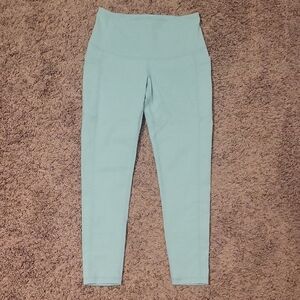 Zella Soft Aqua Leggings With Pockets